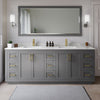 Custom image for Dark Gray with Brushed Gold Trim / Carrara Cultured Marble / No Mirror