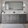 Custom image for Dark Gray with Brushed Gold Trim / White Quartz / 70