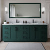 Custom image for Green with Matte Black Trim / White Carrara Marble / No Mirror