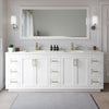 Custom image for White with Brushed Gold Trim / Giotto Quartz / No Mirror