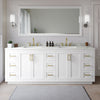 Custom image for White with Brushed Gold Trim / Giotto Quartz / No Mirror