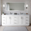 Custom image for White with Brushed Nickel Trim / White Carrara Marble / 70
