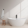 Custom image for White with Polished Chrome Trim and Matte Black Faucet / 66