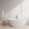 Custom image for White with Shiny White Trim and Brushed Nickel Faucet / 66