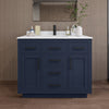 Custom image for Dark Blue with Matte Black Trim / White Cultured Marble / No Mirror
