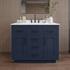 Custom image for Dark Blue with Matte Black Trim / White Quartz / No Mirror