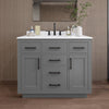 Custom image for Dark Gray with Matte Black Trim / White Quartz / No Mirror