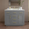Custom image for Dark Gray with Brushed Gold Trim / Giotto Quartz / No Mirror