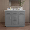 Custom image for Dark Gray with Brushed Nickel Trim / Giotto Quartz / No Mirror