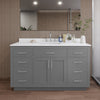 Custom image for Dark Gray with Brushed Nickel Trim / White Quartz / No Mirror
