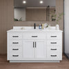 Custom image for White with Matte Black Trim / White Quartz / No Mirror