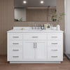 Custom image for White with Brushed Nickel Trim / Giotto Quartz / No Mirror