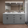 Custom image for Dark Gray with Matte Black Trim / White Quartz / No Mirror