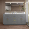 Custom image for Dark Gray with Brushed Gold Trim / Giotto Quartz / No Mirror