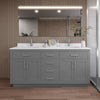 Custom image for Dark Gray with Brushed Nickel Trim / Carrara Cultured Marble / No Mirror