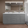 Custom image for Dark Gray with Brushed Nickel Trim / Giotto Quartz / No Mirror