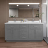 Custom image for Dark Gray with Brushed Nickel Trim / White Quartz / No Mirror