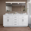 Custom image for White with Brushed Nickel Trim / Giotto Quartz / No Mirror