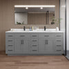 Custom image for Dark Gray with Matte Black Trim / White Cultured Marble / No Mirror