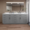 Custom image for Dark Gray with Matte Black Trim / White Quartz / No Mirror