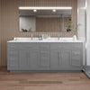 Custom image for Dark Gray with Brushed Nickel Trim / White Quartz / No Mirror