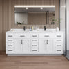 Custom image for White with Matte Black Trim / Carrara Cultured Marble / No Mirror