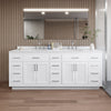 Custom image for White with Brushed Nickel Trim / Giotto Quartz / No Mirror