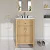 Custom image for Tanned Oak with Matte Black Trim / White Quartz / No Mirror