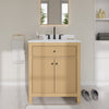 Custom image for Tanned Oak with Matte Black Trim / White Cultured Marble / No Mirror