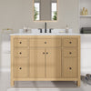 Custom image for Tanned Oak with Matte Black Trim / White Cultured Marble / No Mirror