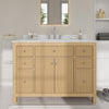 Custom image for Tanned Oak with Brushed Nickel Trim / Giotto Quartz / No Mirror