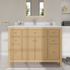 Custom image for Tanned Oak with Brushed Nickel Trim / White Cultured Marble / No Mirror