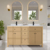 Custom image for Tanned Oak with Matte Black Trim / White Cultured Marble / No Mirror