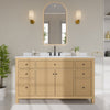 Custom image for Tanned Oak with Matte Black Trim / White Cultured Marble / No Mirror