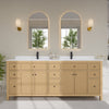 Custom image for Tanned Oak with Matte Black Trim / White Cultured Marble / No Mirror