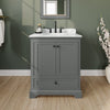 Custom image for Dark Gray with Matte Black Trim / White Carrara Marble, Oval Sink / 24