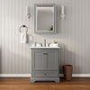 Custom image for Dark Gray with Matte Black Trim / White Cultured Marble, Rectangular Sink / Medicine Cabinet