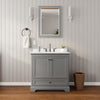 Custom image for Dark Gray with Matte Black Trim / White Cultured Marble, Rectangular Sink / 24