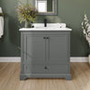 Custom image for Dark Gray with Matte Black Trim / White Quartz, Rectangular Sink / Medicine Cabinet