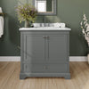 Custom image for Dark Gray with Polished Chrome Trim / White Carrara Marble, Rectangular Sink / No Mirror