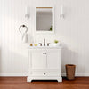 Custom image for White with Matte Black Trim / Carrara Cultured Marble, Rectangular Sink / 24