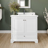 Custom image for White with Polished Chrome Trim / White Quartz, Rectangular Sink / Medicine Cabinet