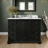 Custom image for Dark Espresso with Polished Chrome Trim / White Carrara Marble, Oval Sink / Medicine Cabinet