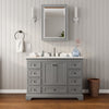 Custom image for Dark Gray with Matte Black Trim / Carrara Cultured Marble, Rectangular Sink / Medicine Cabinet