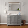 Custom image for Dark Gray with Polished Chrome Trim / Carrara Cultured Marble, Rectangular Sink / 46