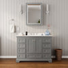 Custom image for Dark Gray with Polished Chrome Trim / Carrara Cultured Marble, Rectangular Sink / Medicine Cabinet