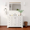 Custom image for White with Matte Black Trim / Carrara Cultured Marble, Rectangular Sink / 46