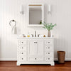Custom image for White with Matte Black Trim / Carrara Cultured Marble, Rectangular Sink / Medicine Cabinet