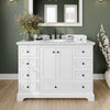 Custom image for White with Matte Black Trim / White Carrara Marble, Oval Sink / Medicine Cabinet