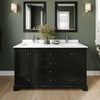 Custom image for Dark Espresso with Polished Chrome Trim / White Cultured Marble, Rectangular Sink / 24